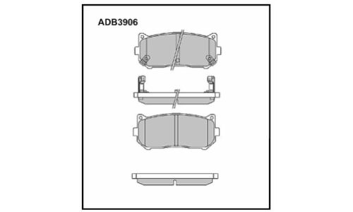 Колодки тормозные дисковые Allied Nippon, задние, комплект на ось (4 шт), арт. ADB3906