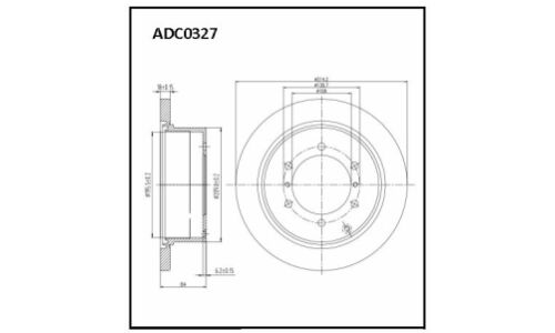 Диск тормозной | зад Allied Nippon, арт. ADC0327