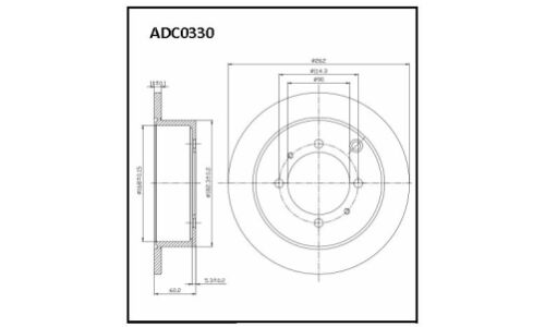 Диск тормозной Allies Nippon, задний, арт. ADC0330