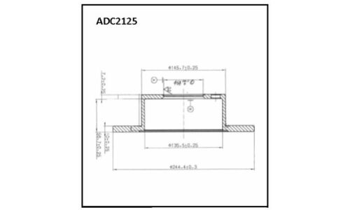 Диск тормозной Allies Nippon, задний, арт. ADC2125