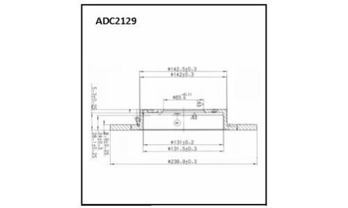 Диск тормозной Allies Nippon, задний, арт. ADC2129