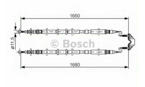 Трос ручного тормоза Bosch, арт. 1987477909