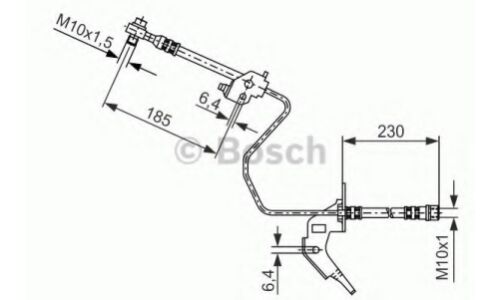 Шланг тормозной | зад прав Bosch, арт. 1 987 476 200