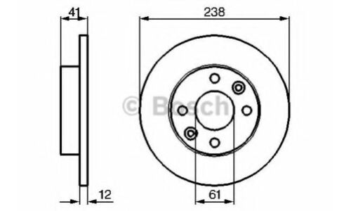 Диск тормозной | перед Bosch, арт. 0 986 479 165