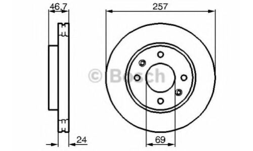 Диск тормозной Bosch, передний, арт. 986479207