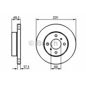 Диск тормозной Bosch, арт. 0 986 479 241