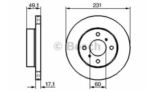 Диск тормозной Bosch, арт. 0 986 479 241