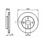 Диск тормозной | перед Bosch, арт. 0 986 479 244