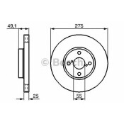 Диск тормозной | перед Bosch, арт. 0 986 479 245