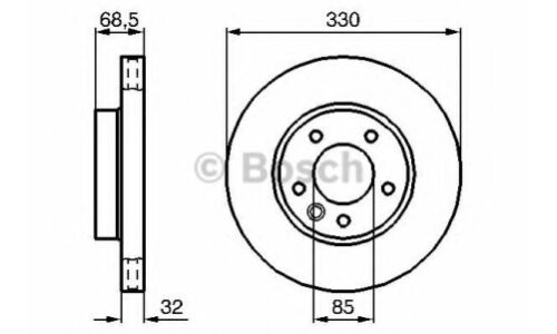 Диск тормозной | перед прав Bosch, арт. 0 986 479 250