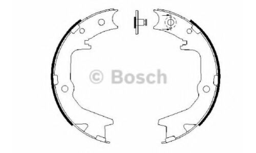 Колодки тормозные барабанные Bosch, комплект на ось (4 шт), арт. 0 986 487 683