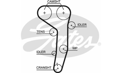 Комплект ремня ГРМ Gates, арт. K015607XS