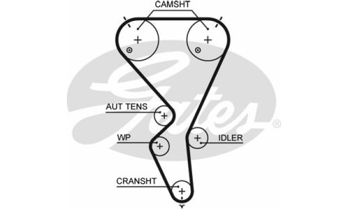 Комплект ремня ГРМ Gates, арт. K015615XS