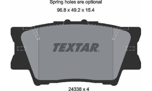 Колодки тормозные дисковые | зад Textar, арт. 2433801