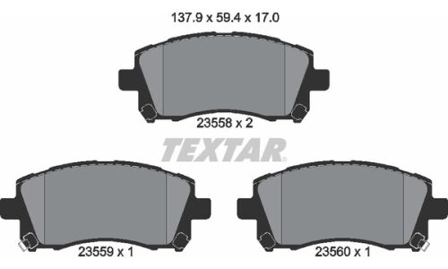 Колодки тормозные дисковые | перед Textar, арт. 2355802