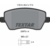 Колодки тормозные дисковые Textar с демпферной прокладкой Q+, передние, комплект на ось (4 шт), арт. 2397301