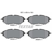 Колодки тормозные дисковые Textar с демпферной прокладкой Q+, передние, комплект на ось (4 шт), арт. 2422201