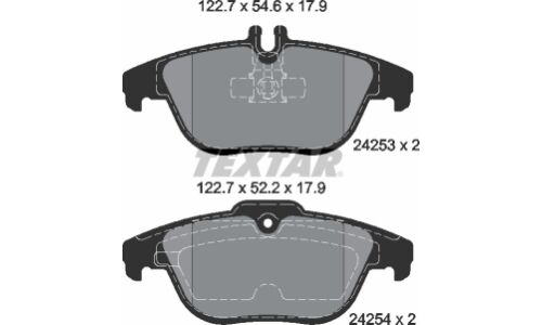 Колодки тормозные дисковые с противошумной пластиной Q+ | зад Textar, арт. 2425301