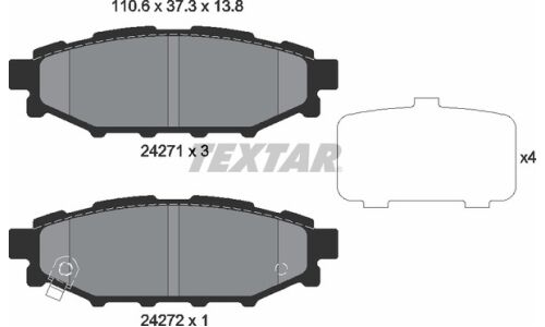 Колодки тормозные дисковые | зад Textar, арт. 2427101