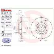 Диск тормозной Standard | перед Brembo, арт. 09.9817.10