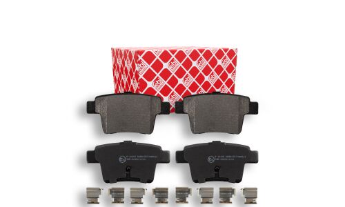 Колодки тормозные дисковые Febi, задние, комплект на ось (4 шт), арт. 16571