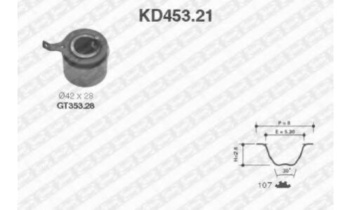 Комплект для замены ремня ГРМ SNR, арт. KD453.21