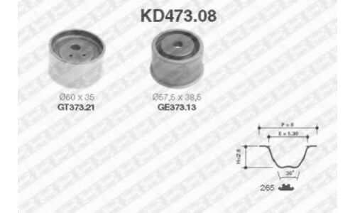 Комплект ремня ГРМ SNR, арт. KD473.08