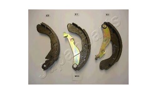 Колодки тормозные барабанные Japan Parts, комплект на ось (4 шт), арт. GF-W03AF