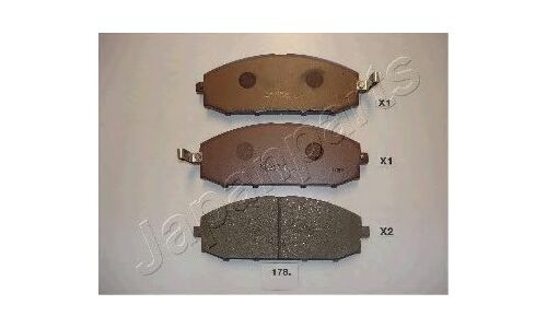 Колодки тормозные дисковые Japan Parts, передние, комплект на ось (4 шт), арт. PA-178AF