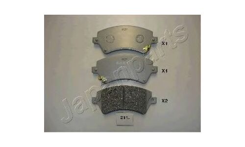 Колодки тормозные дисковые Japan Parts, передние, комплект на ось (4 шт), арт. PA-211AF
