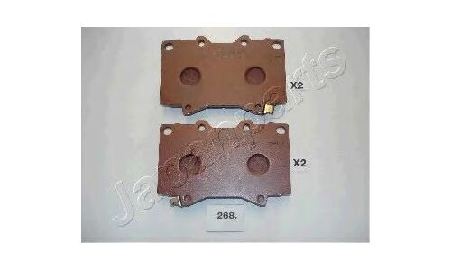 Колодки тормозные дисковые Japan Parts, передние, комплект на ось (4 шт), арт. PA-268AF