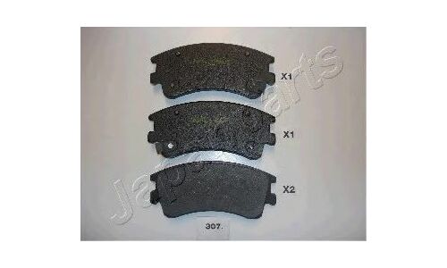 Колодки тормозные дисковые Japan Parts, передние, комплект на ось (4 шт), арт. PA-307AF