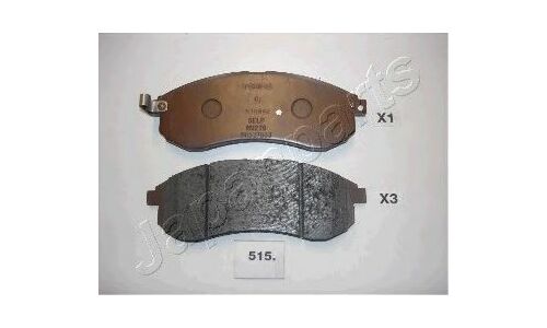 Колодки тормозные дисковые Japan Parts, передние, комплект на ось (4 шт), арт. PA-515AF
