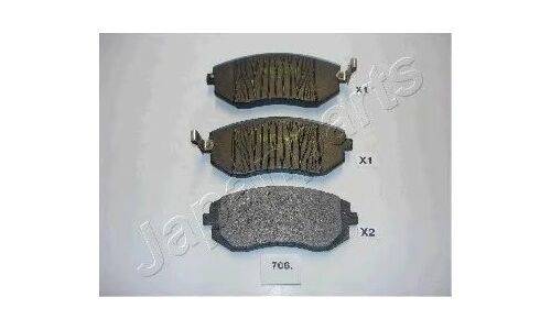 Колодки тормозные дисковые Japan Parts, передние, комплект на ось (4 шт), арт. PA-706AF