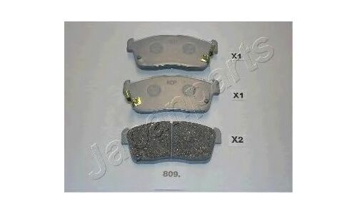 Колодки тормозные дисковые Japan Parts, передние, комплект на ось (4 шт), арт. PA-809AF