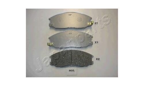 Колодки тормозные дисковые Japan Parts, передние, комплект на ось (4 шт), арт. PA-H05AF