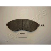 Колодки тормозные дисковые Japan Parts, передние, комплект на ось (4 шт), арт. PA-W07AF