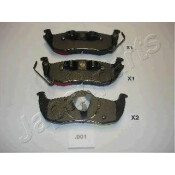 Колодки тормозные дисковые Japan Parts, задние, комплект на ось (4 шт), арт. PP-001AF