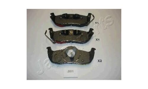 Колодки тормозные дисковые Japan Parts, задние, комплект на ось (4 шт), арт. PP-001AF