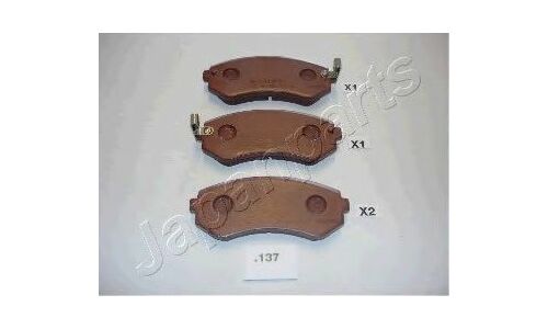Колодки тормозные дисковые Japan Parts, задние, комплект на ось (4 шт), арт. PP-137AF