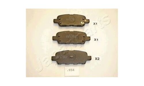 Колодки тормозные дисковые Japan Parts, задние, комплект на ось (4 шт), арт. PP-154AF