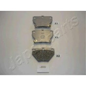 Колодки тормозные дисковые Japan Parts, задние, комплект на ось (4 шт), арт. PP-203AF