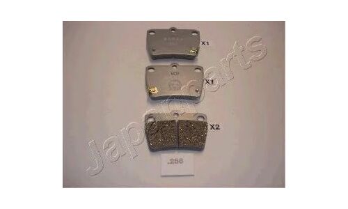 Колодки тормозные дисковые Japan Parts, задние, комплект на ось (4 шт), арт. PP-256AF