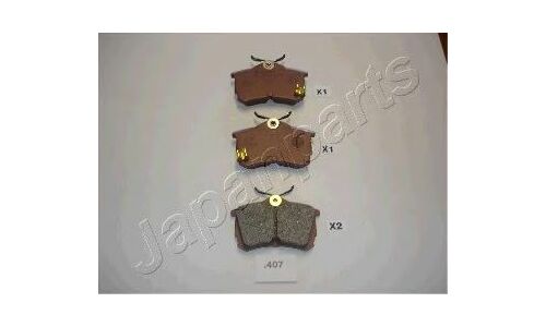 Колодки тормозные дисковые Japan Parts, задние, комплект на ось (4 шт), арт. PP-407AF
