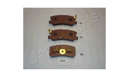 Колодки тормозные дисковые Japan Parts, задние, комплект на ось (4 шт), арт. PP-505AF