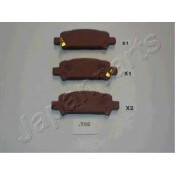 Колодки тормозные дисковые Japan Parts, задние, комплект на ось (4 шт), арт. PP-702AF