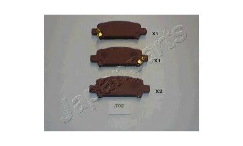 Колодки тормозные дисковые Japan Parts, задние, комплект на ось (4 шт), арт. PP-702AF