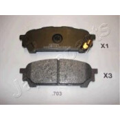 Колодки тормозные дисковые Japan Parts, задние, комплект на ось (4 шт), арт. PP-703AF