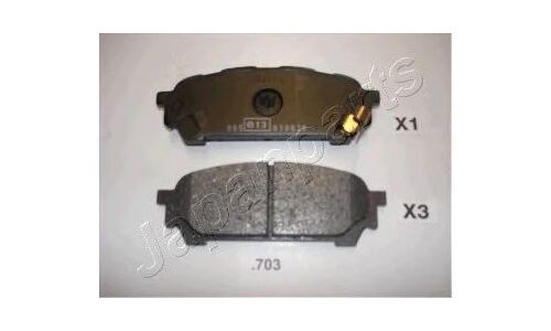 Колодки тормозные дисковые Japan Parts, задние, комплект на ось (4 шт), арт. PP-703AF