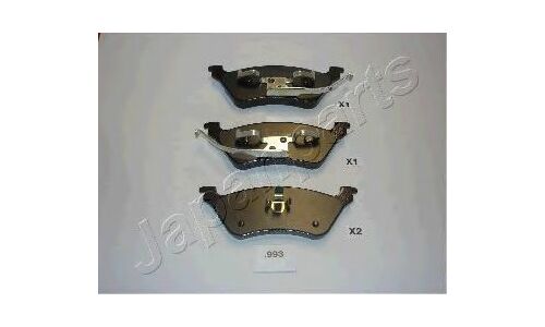 Колодки тормозные дисковые Japan Parts, задние, комплект на ось (4 шт), арт. PP-993AF